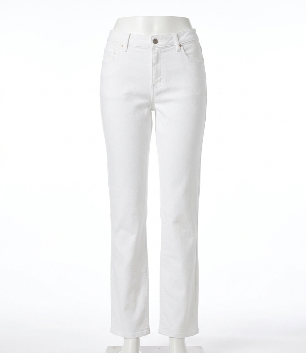 NEW KAREN KANE raw hem straight jeans - plus in off white